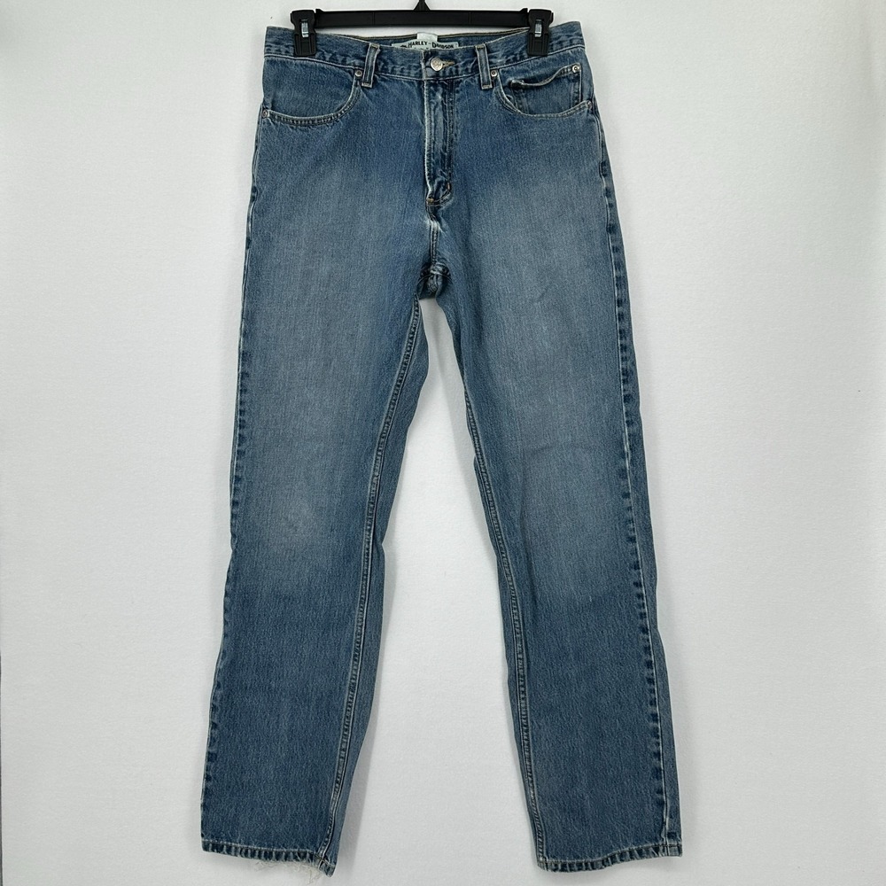 Vintage Harley Davidson Jeans Mens‎ Straight Leg Size 33 Waist Blue Bikercore